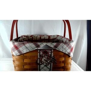 Longaberger 2013 Christmas Traditions Plaid Tidings Basket Set -‎ NEW